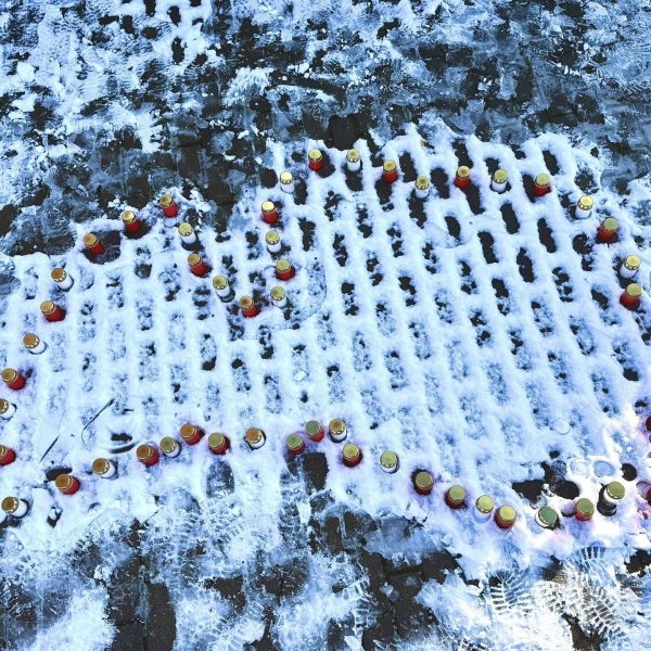 Latvijas kontūra sniegā